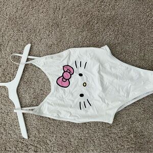 Forever 21 White Swimsuit with Hello Kitty (Never worn)